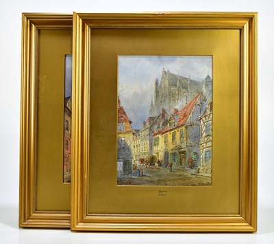 Lot 6114 - E. NEVIL; a pair of watercolours, 'Beauries'...