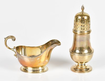 Lot 2345 - ADIE BROS; a George VI hallmarked silver sauce...