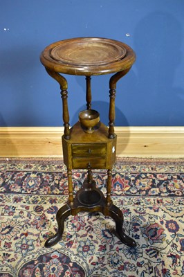 Lot 2530 - A Georgian mahogany wig stand.