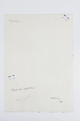 Lot 21 - HARRY OUSEY (1915-1985); collage, 'People at...