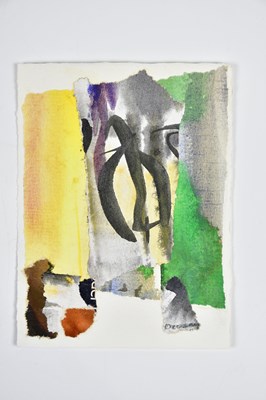 Lot 24 - HARRY OUSEY (1915-1985); collage, 'Painting',...