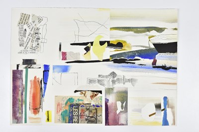 Lot 12 - HARRY OUSEY (1915-1985); collage, 'La...