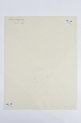 Lot 32 - HARRY OUSEY (1915-1985); collage, 'Bus Stop!',...