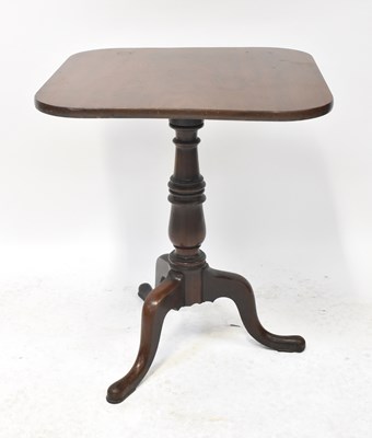 Lot 34 - A George III mahogany square top tilt-top...