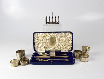 Lot 727 - A cased George VI hallmarked silver child's...