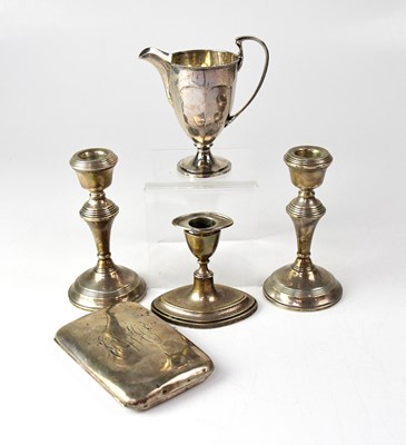 Lot 740 - A George V hallmarked silver cream jug of...