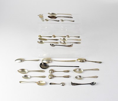 Lot 719 - Various hallmarked silver spoons, to include a...