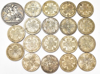 Lot 803 - A Victorian 1899 old head silver crown (approx....