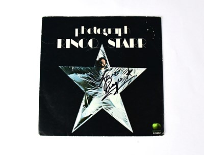 Lot 267 - RINGO STARR; single, 'Photograph', signed to...