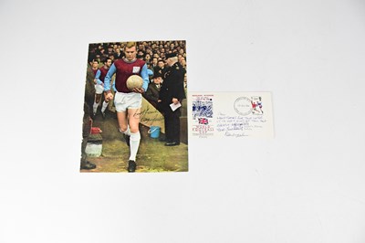 Lot 387 - BOBBY MOORE; a 1966 World Cup first day cover...