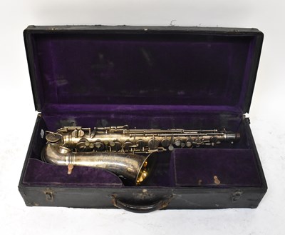 Lot 687 - A cased silver plated Hawkes & Son alto...