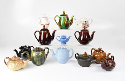 Lot 543 - Thirteen various teapots of small proportions,...