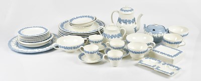 Lot 2139 - WEDGWOOD; an embossed queensware tea/dinner...