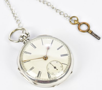 Lot 3023 - A hallmarked silver cased pocket watch with...