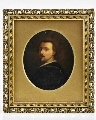 Lot 6170 - An 18th century circular portrait of a...