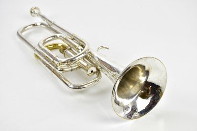 Lot 1298 - PREMIER; a silver plated one valve field tenor...