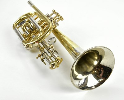 Lot 1287 - INVICTA; a brass trumpet, 40cm, lacking...