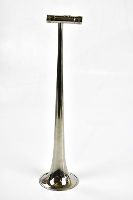 Lot 1322 - F.R; a silver plated kazoobie, 48cm.