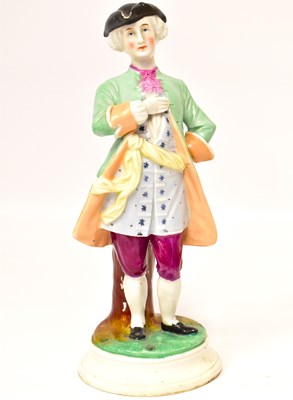 Lot 583 - A 19th century tall Staffordshire pottery...