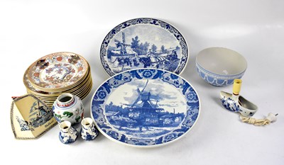 Lot 239 - A pair of Dutch Delft blue and white wall plaques