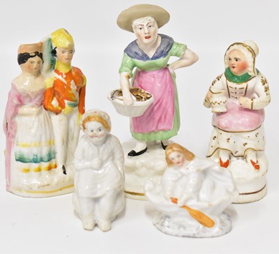 Lot 584 - Five 19th century Staffordshire and...