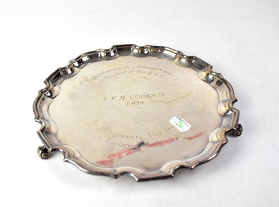 Lot 702 - An Elizabeth II hallmarked silver salver