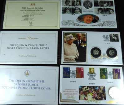 Lot 822 - Three silver coin covers