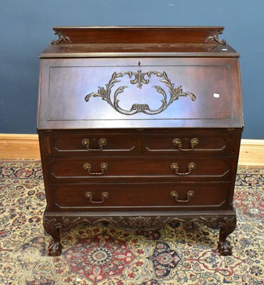 Lot 2492 - An early 20th century mahogany bureau with...