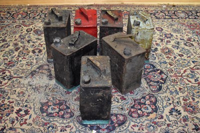 Lot 1457 - Seven assorted vintage oil cans including...