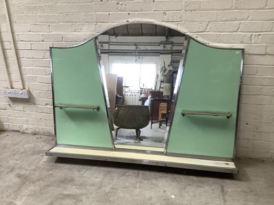 Lot 2597 - An Art Deco style "chip shop" counter back,...