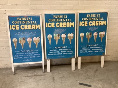 Lot 1340 - Three 1960's hand painted signs for "Fabrizi...