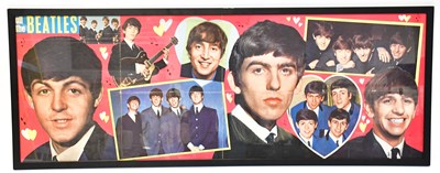 Lot 1283 - A 1964 pop poster featuring the Beatles, 52 x...