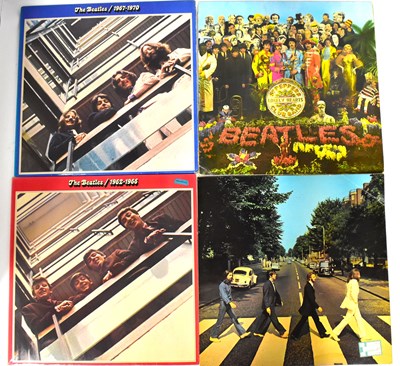 Lot 330 - THE BEATLES; four records comprising original...