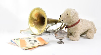 Lot 110 - A small mixed lot to include a stuffed toy dog...