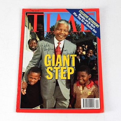 Lot 347 - NELSON MANDELA; a copy of 'Time' magazine for...