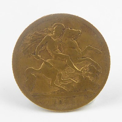 Lot 783 - A George V half sovereign, 1911, George and...