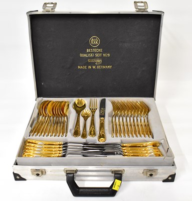 Lot 720 - SOLINGEN; a sixty-eight piece gold plated...