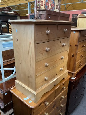 Lot 2662 - A modern pine chest of two short and three...