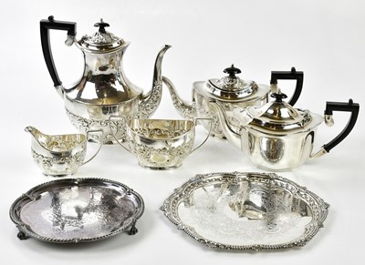Lot 2817 - An early 20th century silver plated four piece...