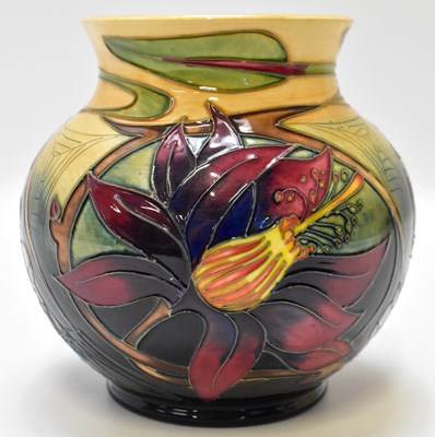Lot 458 - MOORCROFT; a tube lined vase of ovoid form,...