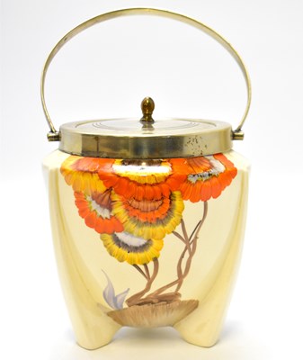 Lot 451 - CLARICE CLIFF; a 'Rhodanthe' pattern biscuit...