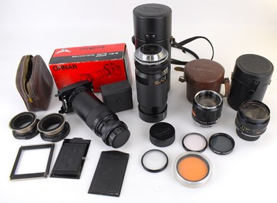 Lot 693 - Various camera lenses to include a Tamron...