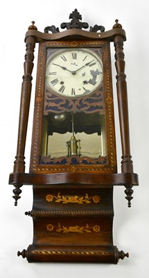Lot 2330 - A late 19th century inlaid rosewood American...