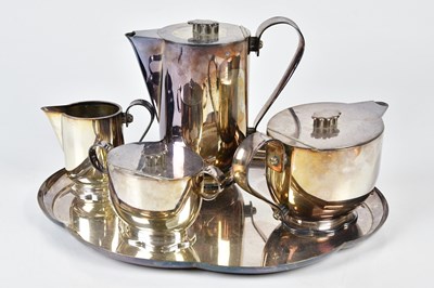 Lot 2799 - WELLNER; a silver plated five piece tea...