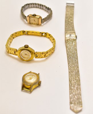Lot 920 - Three ladies' vintage wristwatches, one with...