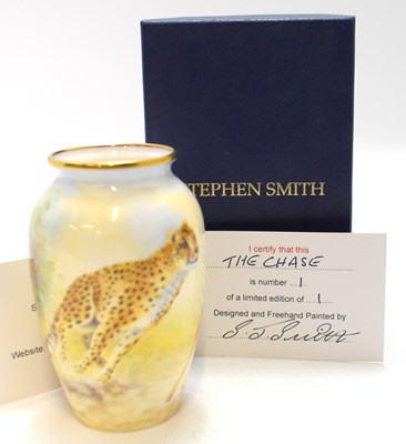 Lot 498 - STEVE SMITH CERAMICS; a boxed free-hand...