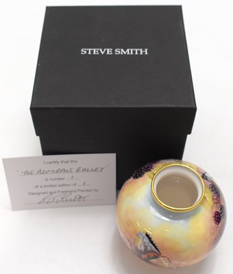 Lot 497 - STEVE SMITH CERAMICS; a boxed free-hand...