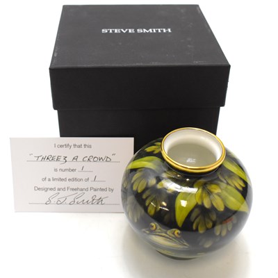 Lot 499 - STEVE SMITH CERAMICS; a boxed free-hand...