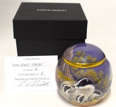 Lot 493 - STEVE SMITH CERAMICS; a boxed free-hand...