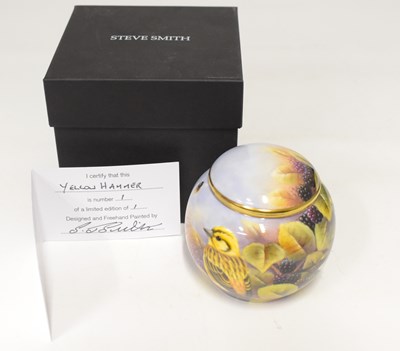 Lot 494 - STEVE SMITH CERAMICS; a boxed free-hand...